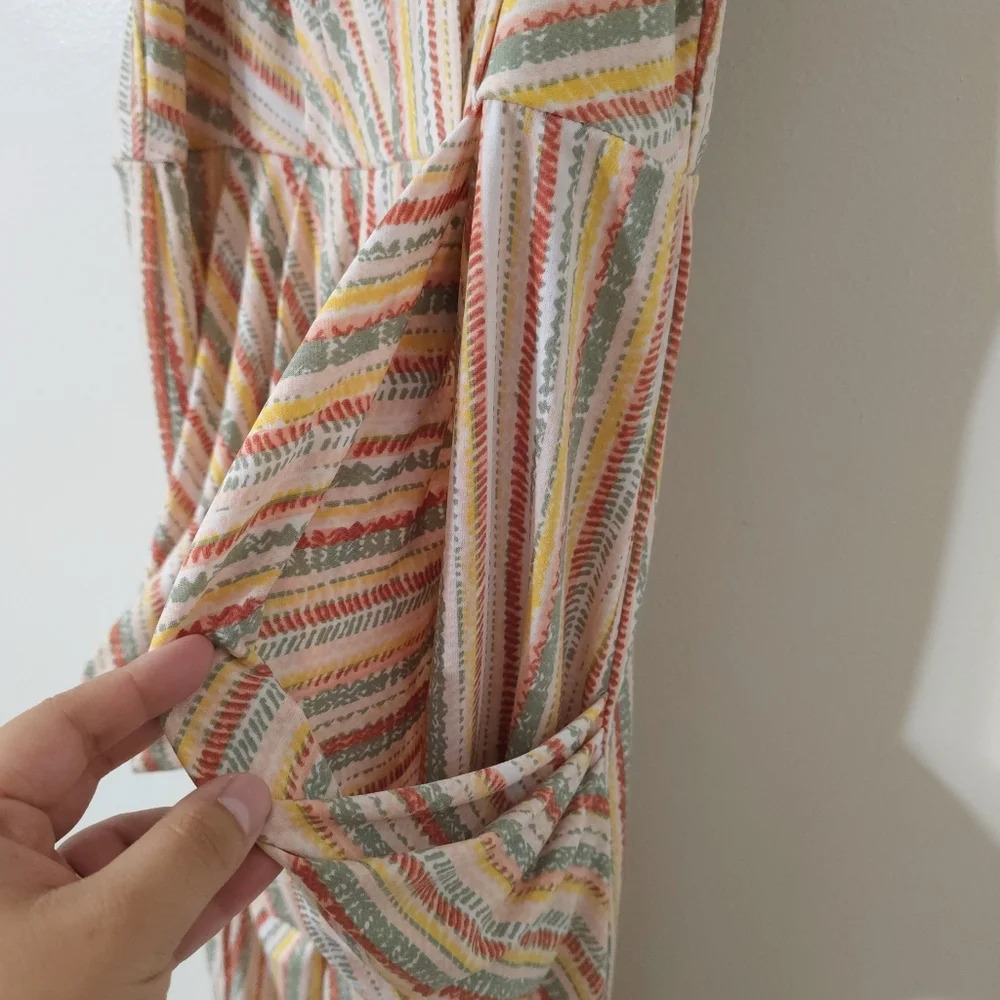 BCBGENERATION Halter Strappy High Low Midi Dress, Elastic Waist, Balloon Pockets - Picture 7 of 15